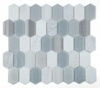 Montage Elongate Hex Marble Mosaic 12.5 x 13.25