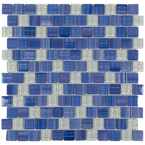 SPLASH 1 x 1 Offset Glass Mosaic Tile