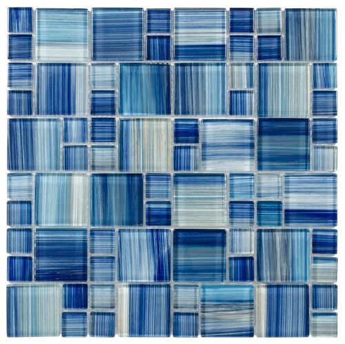 SPLASH Neptune Block Glass Mosaic Tile