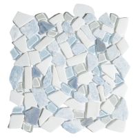 Glass & Marble Pebble Mosaic Tile