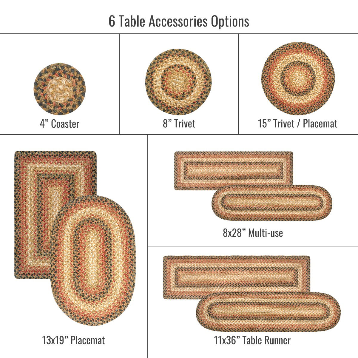 15 IN Russett Placemat Set of 6