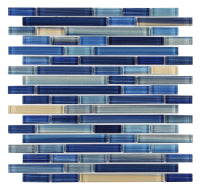 Rain Glass Textured Mosaic  11.75 x 12