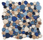 Growing Series Glass Pebble Mosaic Tile