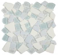 Glass & Marble Pebble Mosaic Tile