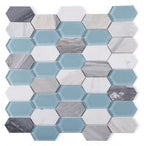Montage Elongate Hex Marble Mosaic 12.5 x 13.25